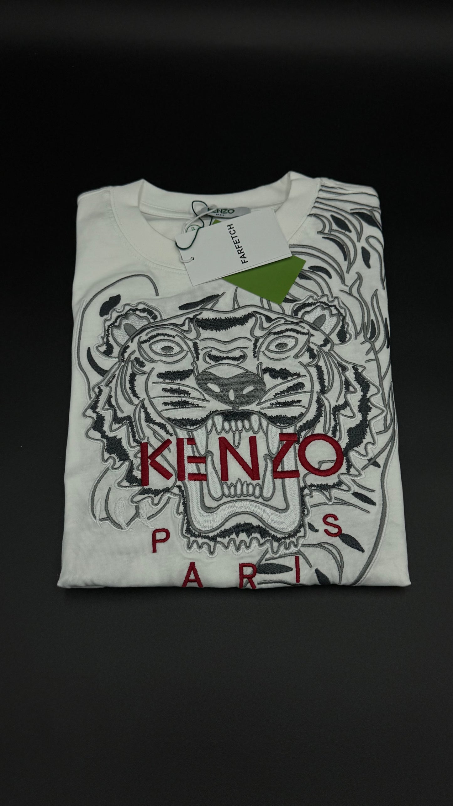 Playera Kenzo Tiger White G5. Talla S