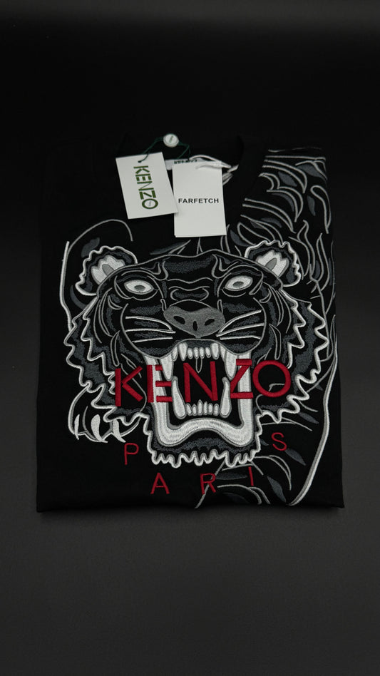Playera Kenzo Tiger Black G5. Talla S