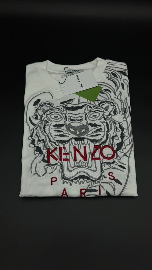 Playera Kenzo Tiger White G5. Talla S