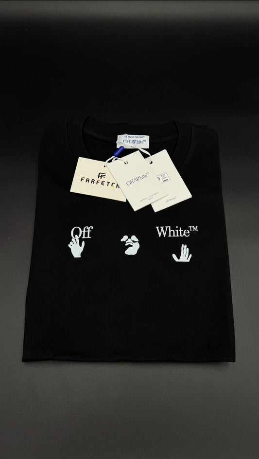 Playera Off White Rayos Black 1.1 Talla G